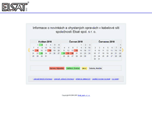 Tablet Screenshot of info.elsat.cz